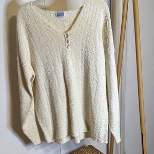 American Crew Club Cream Knit Sweater vintage